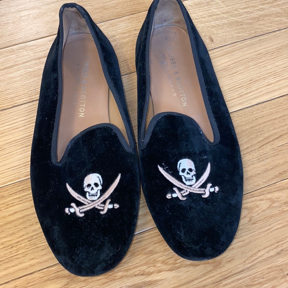 Men’s skull velvet slipper